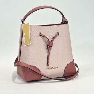 Michael Kors Mercer Medium Drawstring Bucket Messenger Satchel Bag